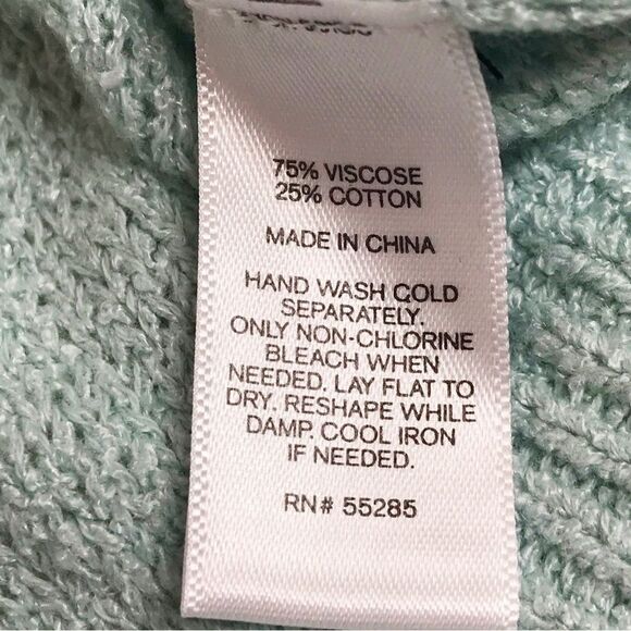 EXPRESS Light Blue Green Cutout Sleeve Sweater Pastel Spring Size Small New - Picture 10 of 13